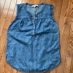 Loft Women Denim Top Size S